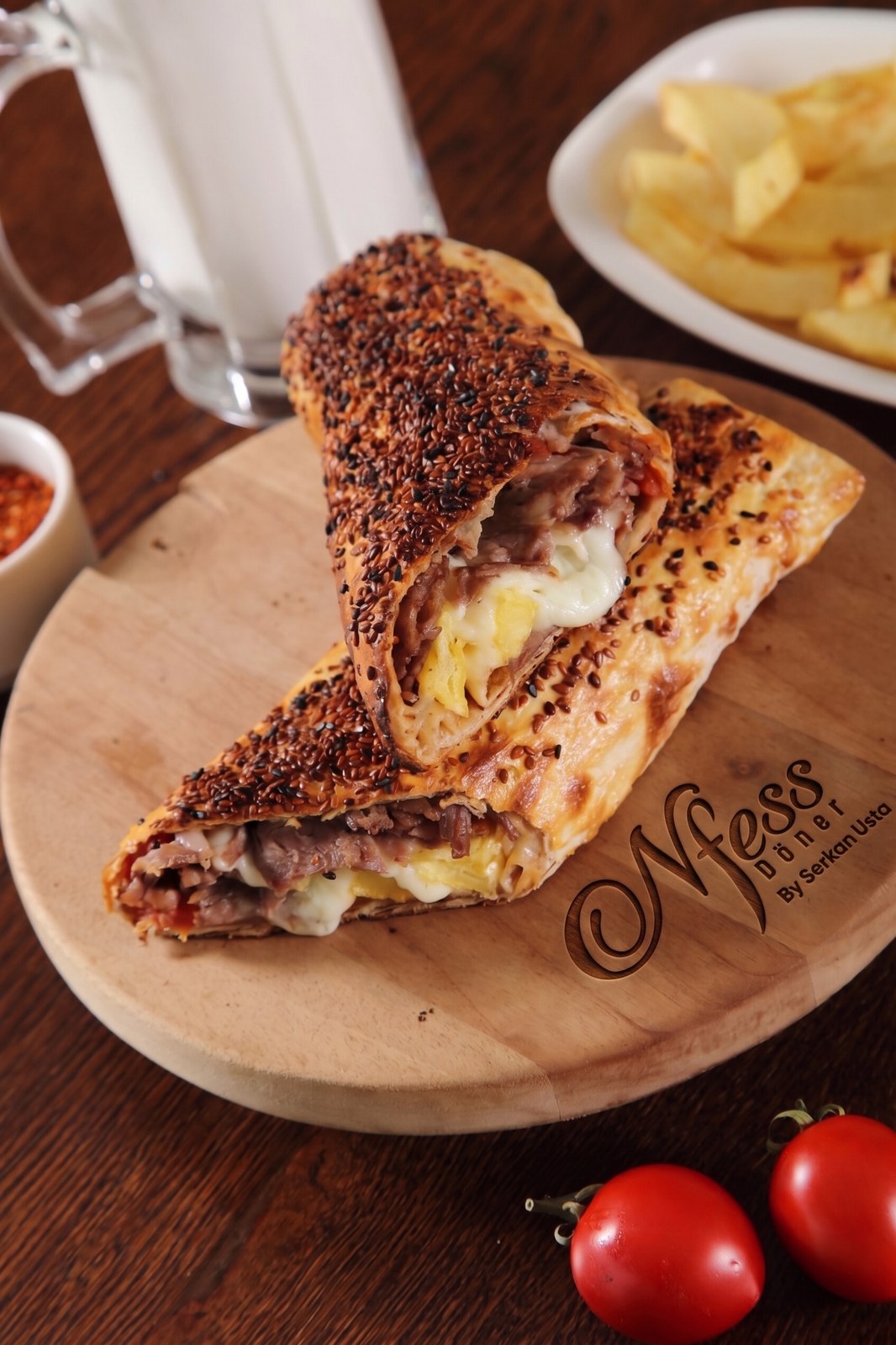 Sesamlı döner dürüm